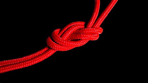 Download 1920x1080 Wallpaper Knot Red Rope Close Up Full Hd Hdtv