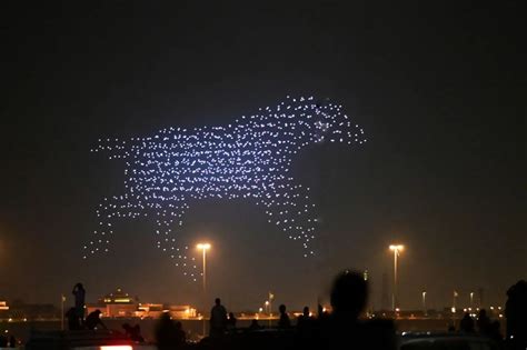largest drone show   middle east lumasky drone show