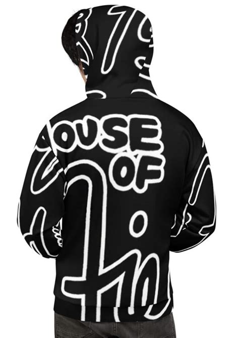 house of field logo hoodie black patricia field artfashion