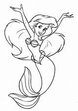 Coloring Mermaid Barbie Pages Tale Little sketch template