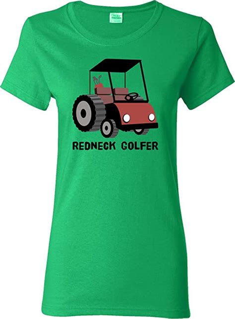 redneck golf cart ladies t shirt funny novelty golfing joke tee