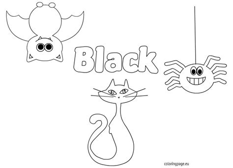 colors black coloring page