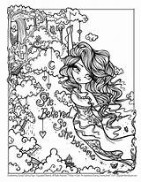 Coloring Coloriages Adulte Artwork Croyez Rêves Autographed Fairy Sirene Stress Livres Hannahlynnart sketch template