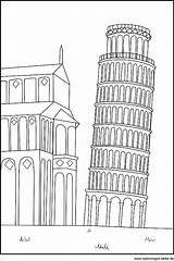 Pisa Turm Ausmalbild Schiefe Bilder Schiefer Malvorlage Datei sketch template
