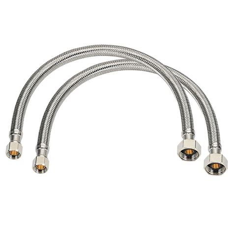 homewerks worldwide   od    ips   ft braided stainless steel faucet supply