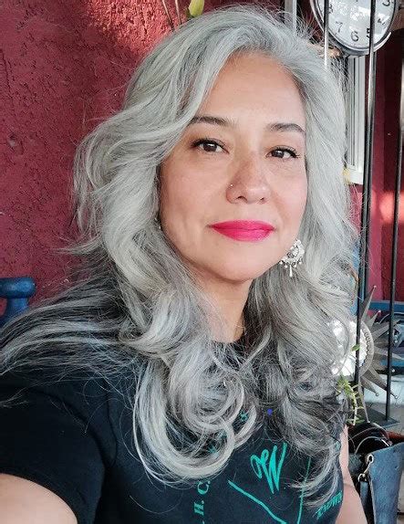 Mireya S Gorgeous Long Silver Hair Transition