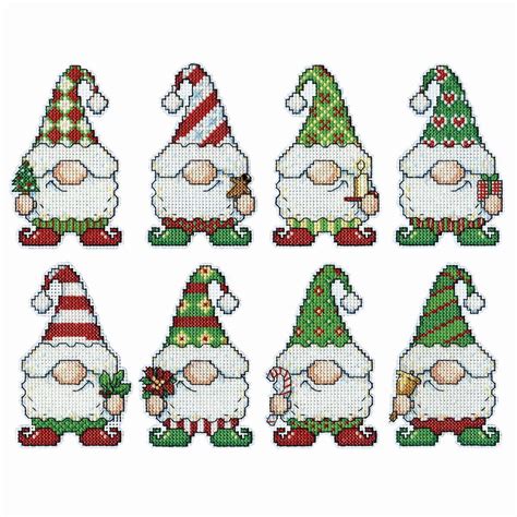 design works gnome ornaments counted cross stitch kit walmartcom