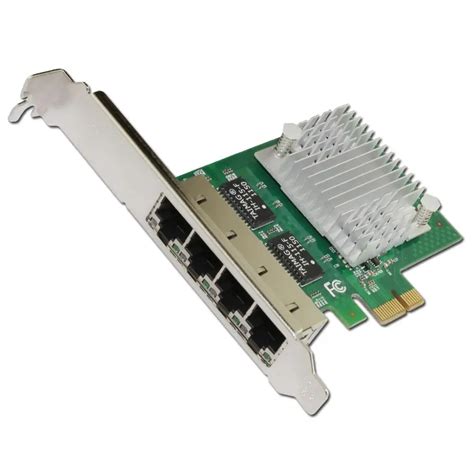 pcie   ports mbps gigabit ethernet rj network card server adapter lan intel