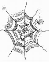 Coloring Halloween Pages Spider Scary Adult Adults Print Web Printable Webs Color Sheets Colorings Getcolorings Drawing Inspiration Getdrawings Book Visit sketch template