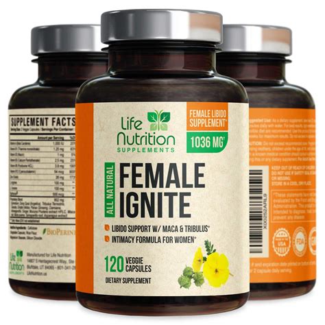 female libido supplement pills with maca tribulus and horny goat weed