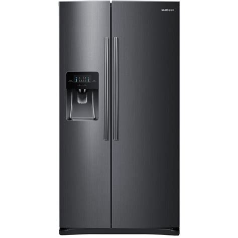 Samsung 24 5 Cu Ft Side By Side Refrigerator In Black