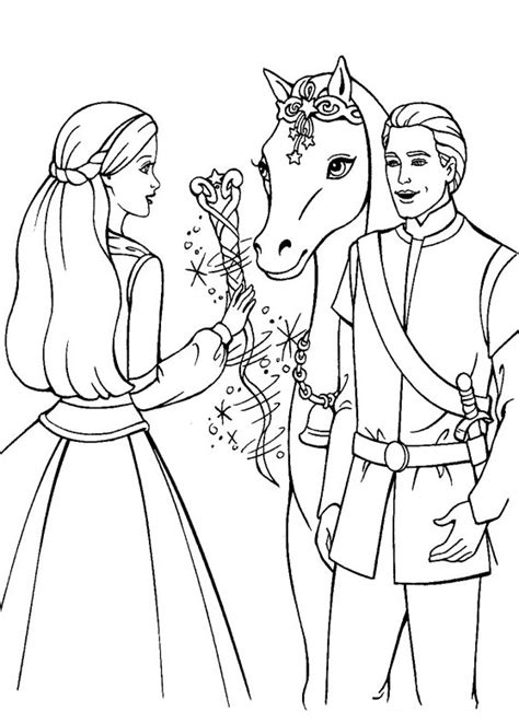 barbie horse animal coloring pages  kids  print color