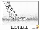 Golf Coloring Club Yescoloring Ball Tee Pages Fisted Two Print Player Sports sketch template