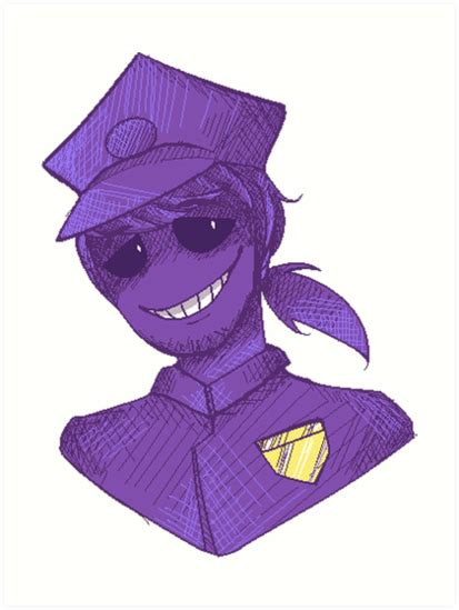 Purple Guy Fnaf Art Print By Jokerstoxin Redbubble