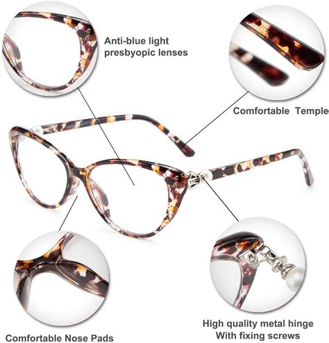 karsaer progressive multifocus reading glasses women cateye anti blue
