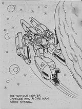 Robotech Coloring 1985 Activity Book Neptune Warps sketch template