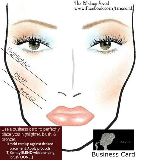 easy guide highlighter blush bronzer makeup face charts hair makeup beauty makeup