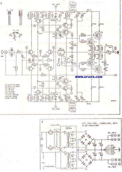 watt schematic power amplifier  layout