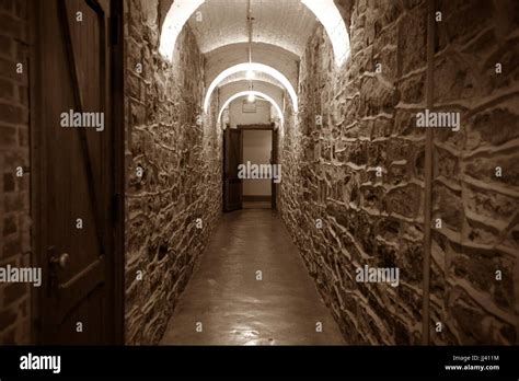 hallway  biltmore estate basement stock photo alamy