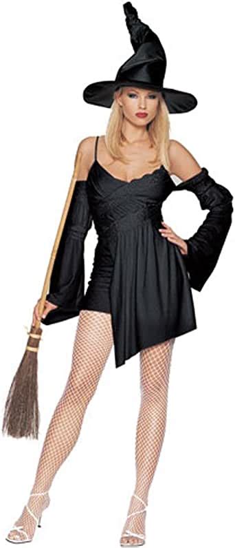 adult sexy black witch costume size large 12 14 clothing