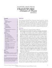 otpf  occupational therapy practice framework domain process  edition contents preface