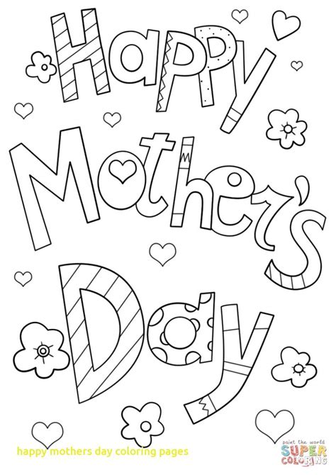 classic happy mothers day coloring pages preschool  pretty happy