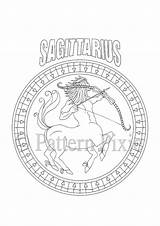 Sagittarius sketch template