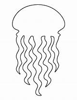 Jellyfish Outline Pattern Template Printable Stencil Templates Clipart Stencils Ocean Patterns Patternuniverse Coloring Crafts Beach Fish Sea Printables Animal Pages sketch template