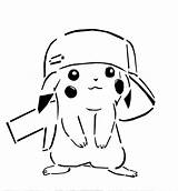 Pikachu Coloring Pokemon Pages Hat Tattoo Tribal Pumpkin Printable Stencils Tattoos Wearing Cute Designs Henna Ash Deviantart Clefairy Getcolorings Carving sketch template