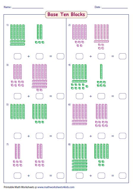 digit addition worksheets