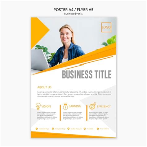 psd professional poster template concept