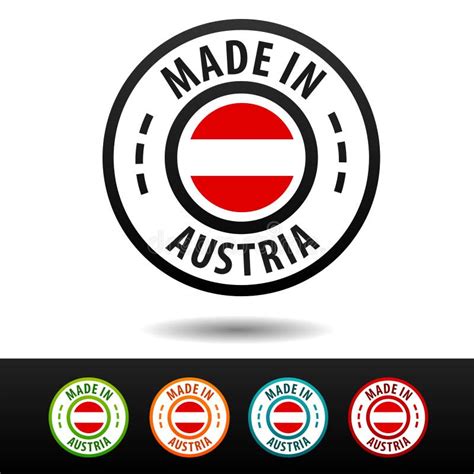 austria badges  austria flag stock vector illustration  manufactured company