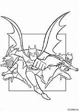 Coloring Pages Batman Robin Catwoman Kids sketch template