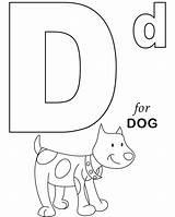 Alphabet Coloring Printable Pages Dog sketch template