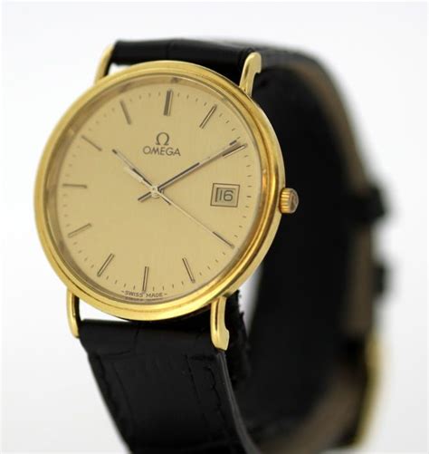 catawiki auctions omega quartz vintage  solid gold unisex wristwatch