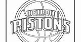 Pistons Coloring Detroit sketch template