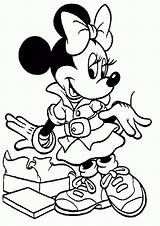 Minnie Coloring Bow Mouse Pages Getdrawings sketch template