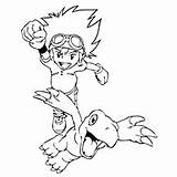 Digimon Yagami Taichi sketch template