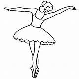 Coloring Ballerina Tip Toe Doing Color sketch template