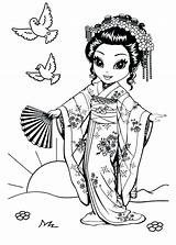 Coloring Pages Chinese Lisa Frank China Girl Geisha Printable Great Wall Print Drawing Ancient Colouring Color Kids Adult Books Girls sketch template