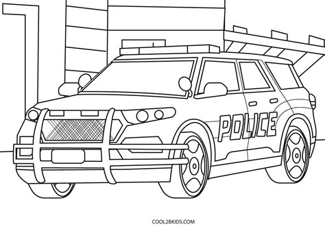 coloring pages printable  kids police car
