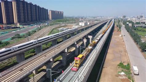track laying work completed  high speed rail   nw china cgtn