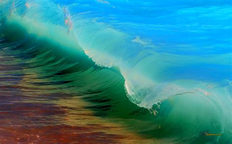 rainbow beach waves hd desktop wallpapers  hd