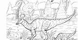 Dinosaur Olorotitan Coloring sketch template