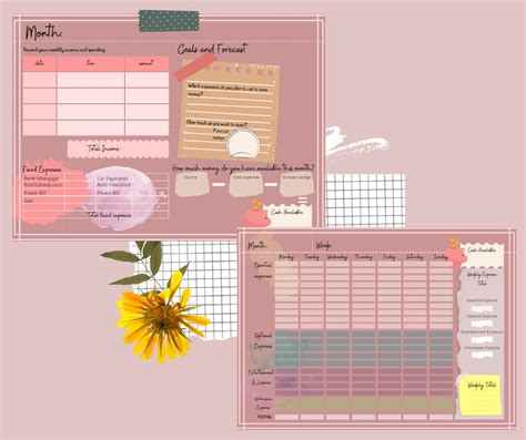 kakeibo budget planner printable  inserts digital file etsy