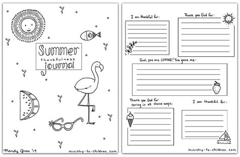 summer journal coloring pages  kids  printable
