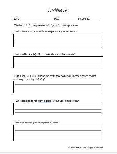 life coaching forms  tools exercises worksheets