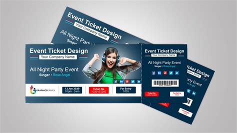 night party event ticket design template fee psd graphicsfamily