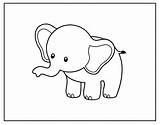 Elefante Elefantes Páginas sketch template