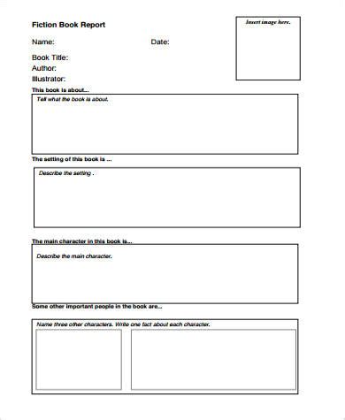 sample book report forms   ms word